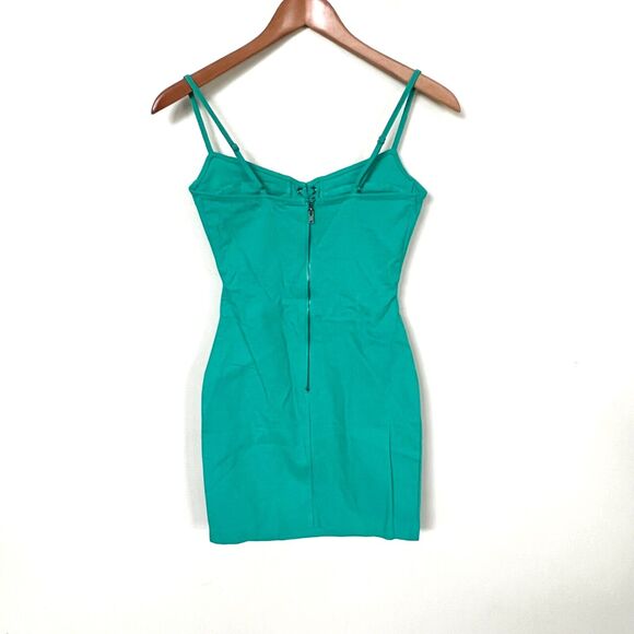 New TIMING Bodycon Corset Tie Up Cut Out Mini Dress SIZE SMALL Women's - Picture 5 of 12